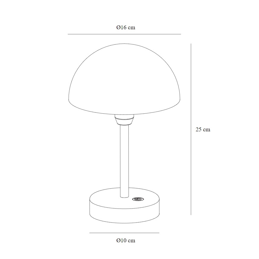Nordlux - LED Dimmable rechargeable outdoor table lamp ELLEN LED/2,8W/3,7V IP44 beige