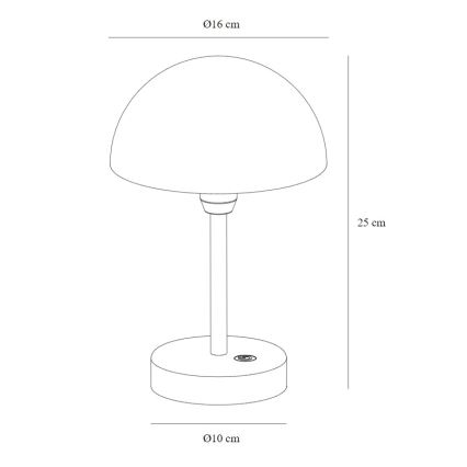 Nordlux - LED Dimmable rechargeable outdoor table lamp ELLEN LED/2,8W/3,7V IP44 green