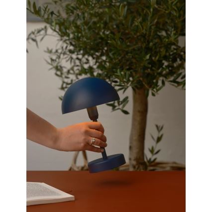 Nordlux - LED Dimmable Rechargeable Touch Outdoor Table Lamp ELLEN LED/2.8W/3.7V 2200 mAh IP44 Blue