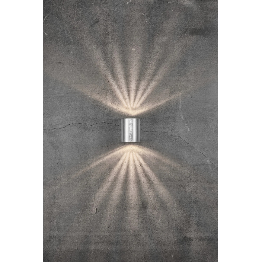 Nordlux - LED Outdoor Wall Light CANTO 2xLED/6W/230V IP44 silver