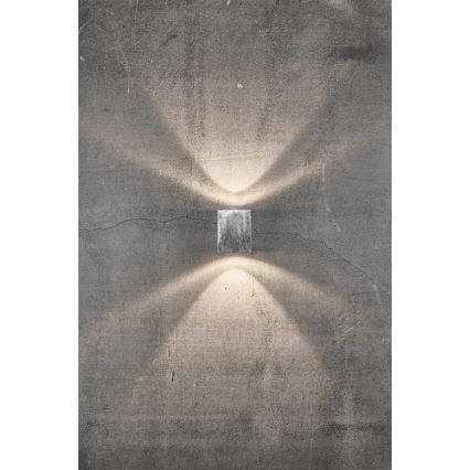 Nordlux - LED Outdoor Wall Light CANTO 2xLED/6W/230V IP44 silver