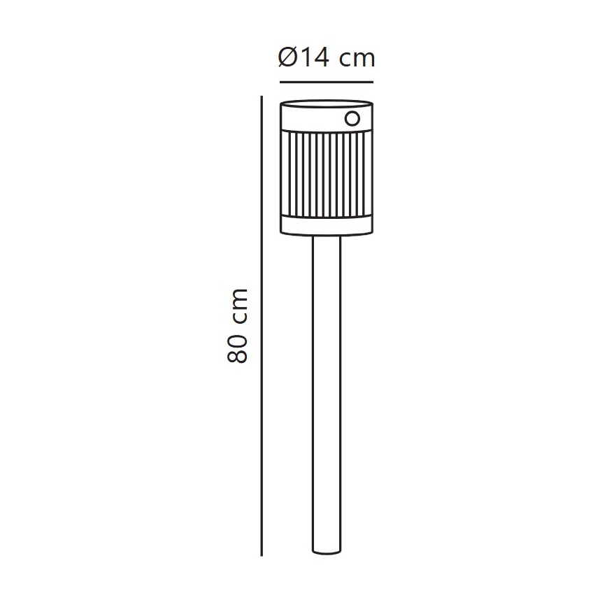 Nordlux - LED Solar lamp COUPAR LED/3,2W/5V 3000K IP44 black
