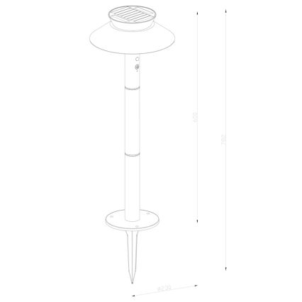 Nordlux - LED Solar lamp with sensor JUSTINA LED/5W/3,7V IP44 1800 mAh