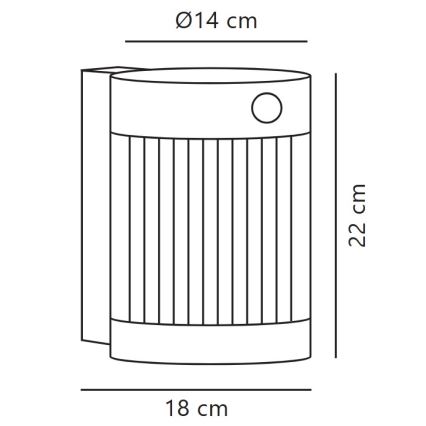 Nordlux - LED Solar wall light with sensor COUPAR LED/3,2W/5V 3000K IP44