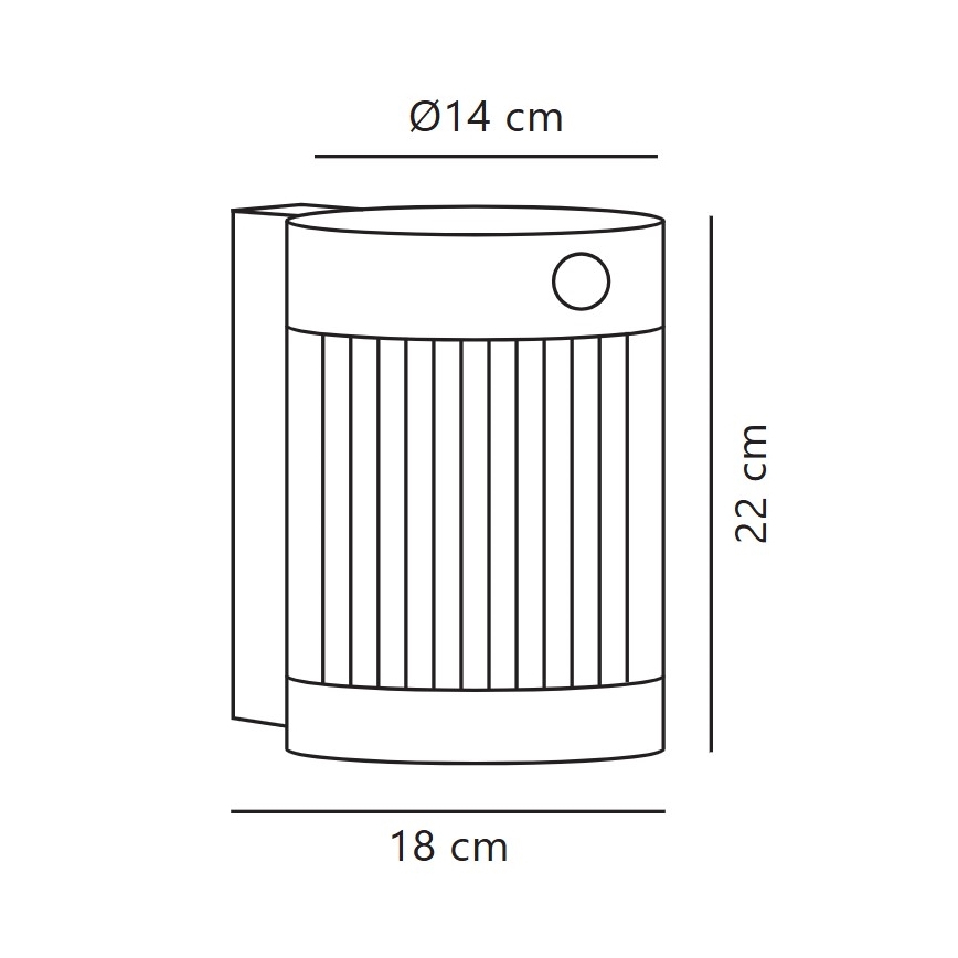 Nordlux - LED Solar wall light with sensor COUPAR LED/3,2W/5V 3000K IP44