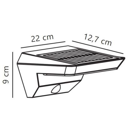 Nordlux - LED Solar wall light with sensor AGENA LED/5W/3,7V IP44