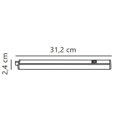 Nordlux - LED Under kitchen cabinet light LATONA LED/4W/230V 3000/4000K  31,2 cm