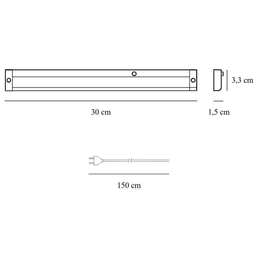 Nordlux - LED Under kitchen cabinet light PRESTON LED/4W/230V 3000/4000K 30 cm