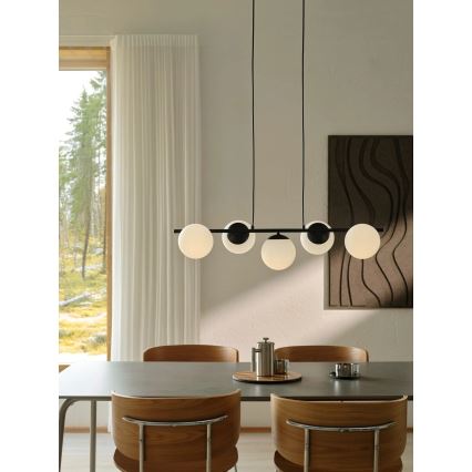 Nordlux - LILLY cable-hung pendant, 5 x E14/10W/230V, black