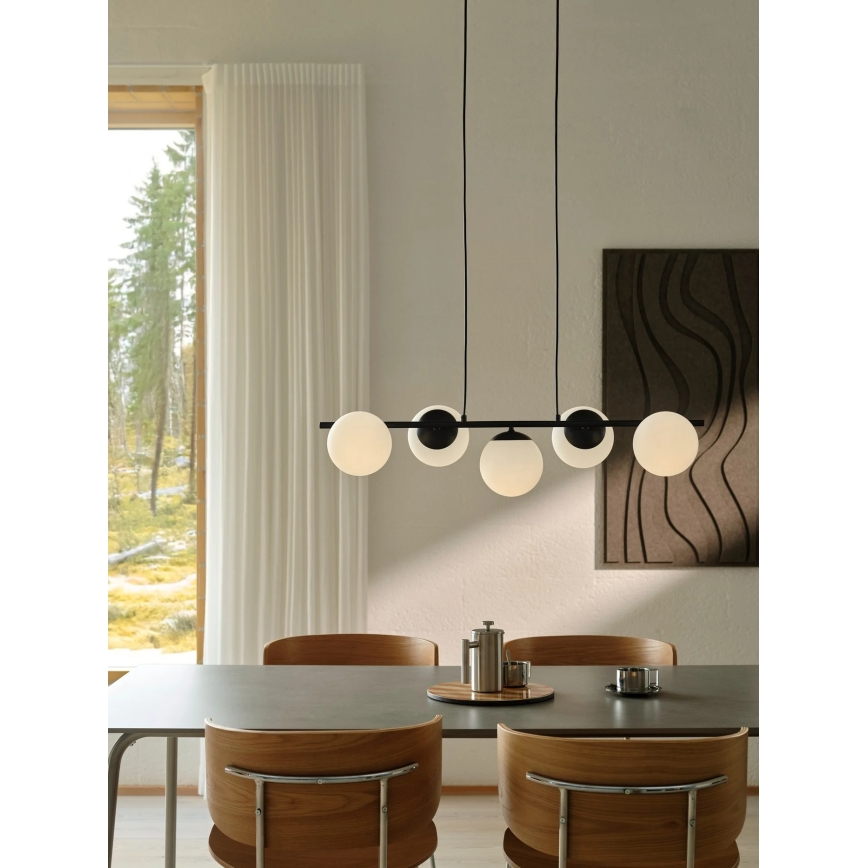 Nordlux - LILLY cable-hung pendant, 5 x E14/10W/230V, black