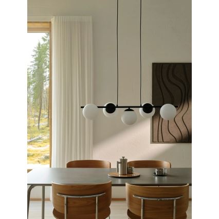 Nordlux - LILLY cable-hung pendant, 5 x E14/10W/230V, black