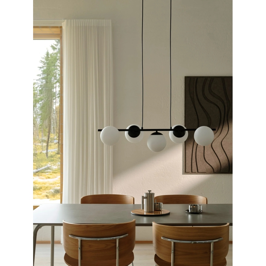 Nordlux - LILLY cable-hung pendant, 5 x E14/10W/230V, black