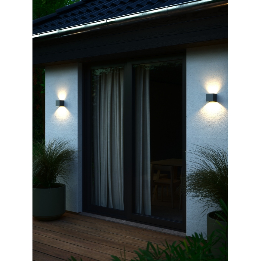 Nordlux - MILDA LED Outdoor Wall Light, 4.9W/230V, IP44, Anthracite