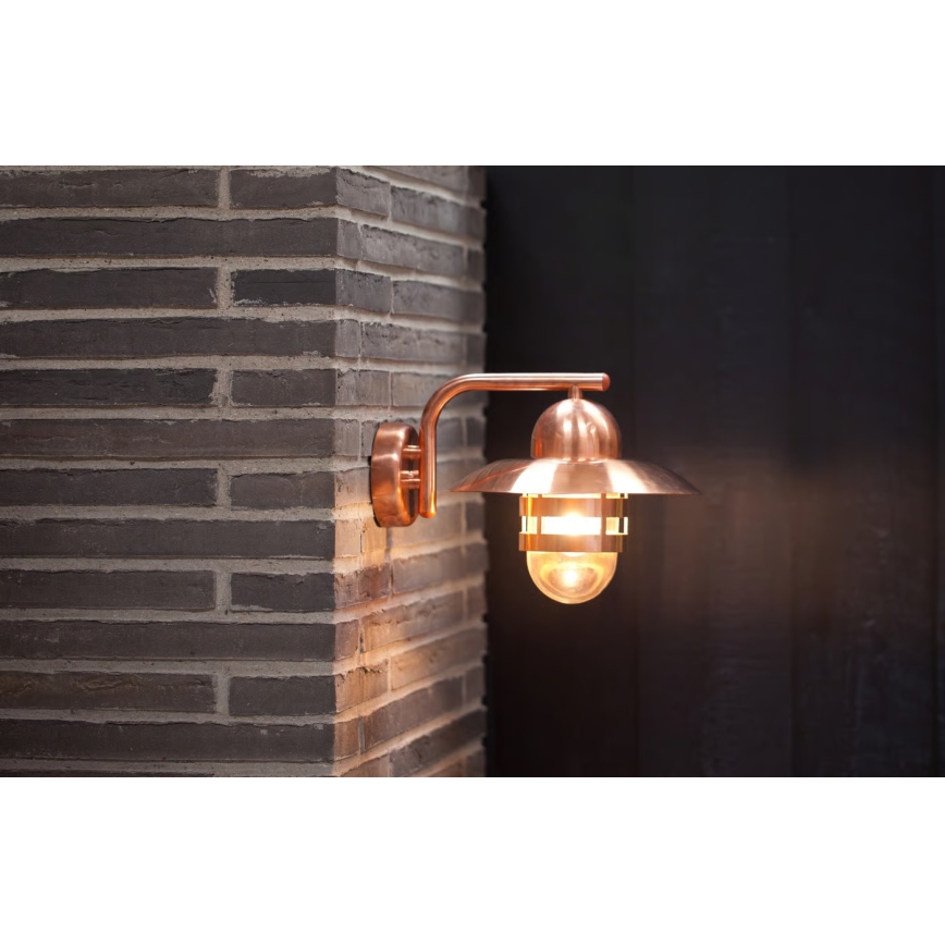 Nordlux - NIBE Outdoor Wall Light 1xE27/60W/230V IP54 Copper