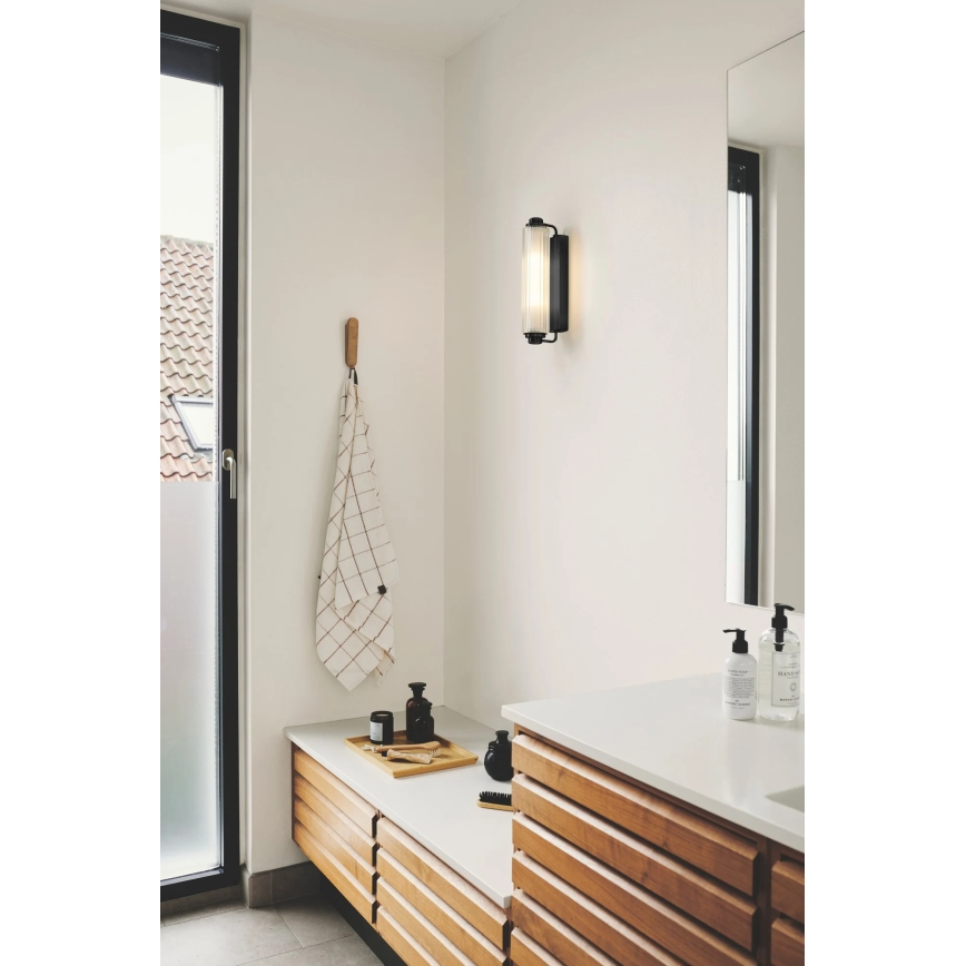 Nordlux - NIMAL Bathroom Mirror Light 2xE14/25W/230V IP44 Black