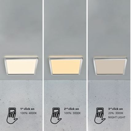 Nordlux - LED Dimmable Bathroom Ceiling Light OJA LED/14,5W/230V 3000/4000K IP54 30x30 cm