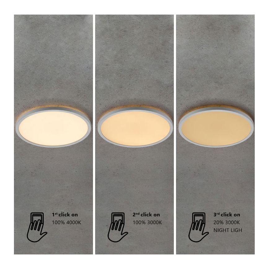 Nordlux - LED Dimmable bathroom ceiling light OJA LED/14.5W/230V 3000/4000K IP54 Ø 30 cm