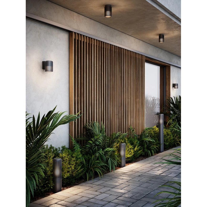 Nordlux - Outdoor ceiling light ALUDRA 1xE27/15W/230V anthracite