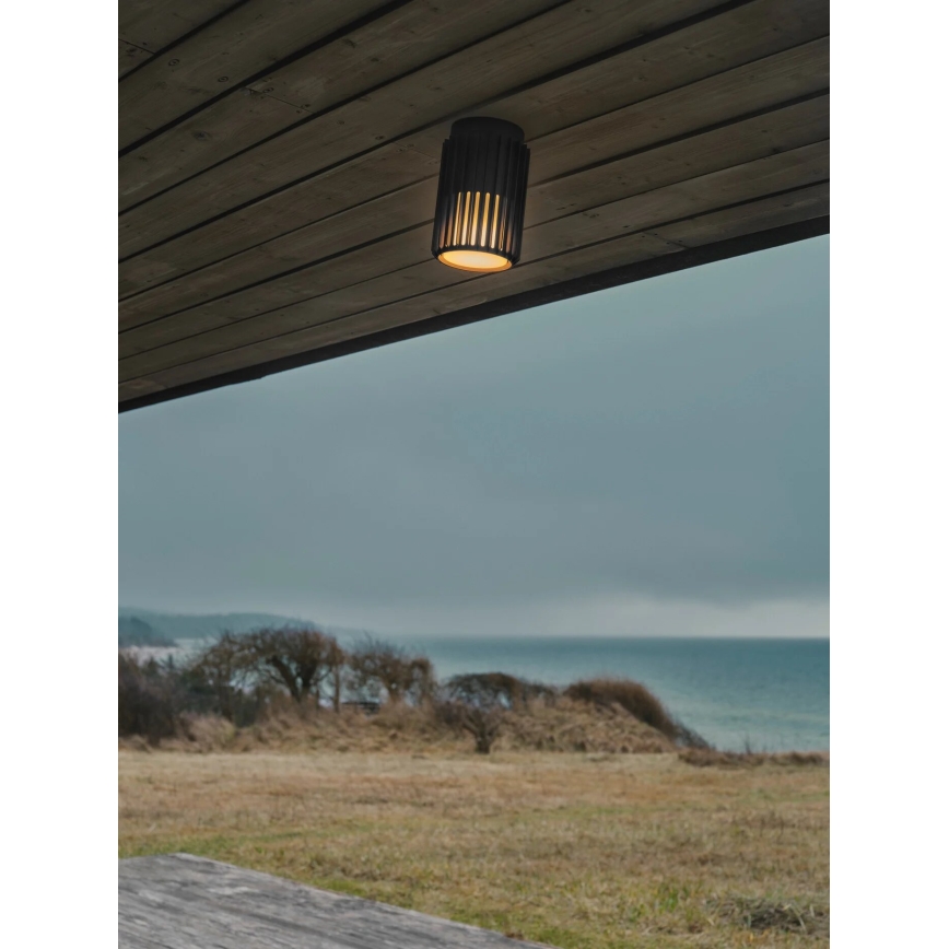 Nordlux - Outdoor ceiling light ALUDRA 1xE27/15W/230V d. 12,4 cm black