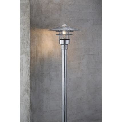 Nordlux - Outdoor lamp LONSTRUP 1xE27/60W/230V IP44 matte chrome 116 cm
