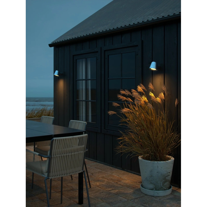 Nordlux - Outdoor wall light ALERIA 1xGU10/35W/230V IP44 silver
