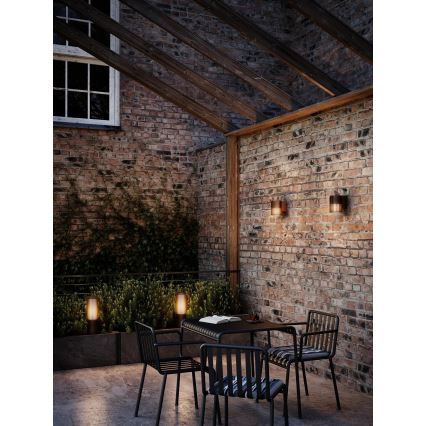 Nordlux - Outdoor wall light ALUDRA 1xE27/15W/230V brown