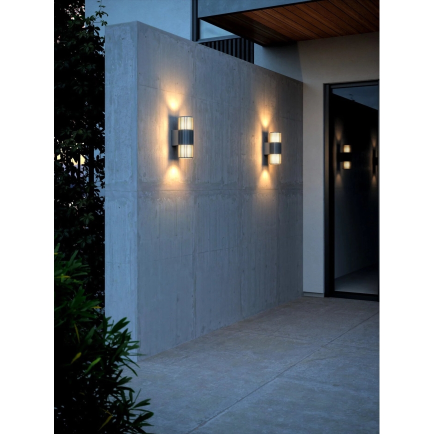 Nordlux - Outdoor wall light ALUDRA 2xE27/15W/230V IP54 anthracite