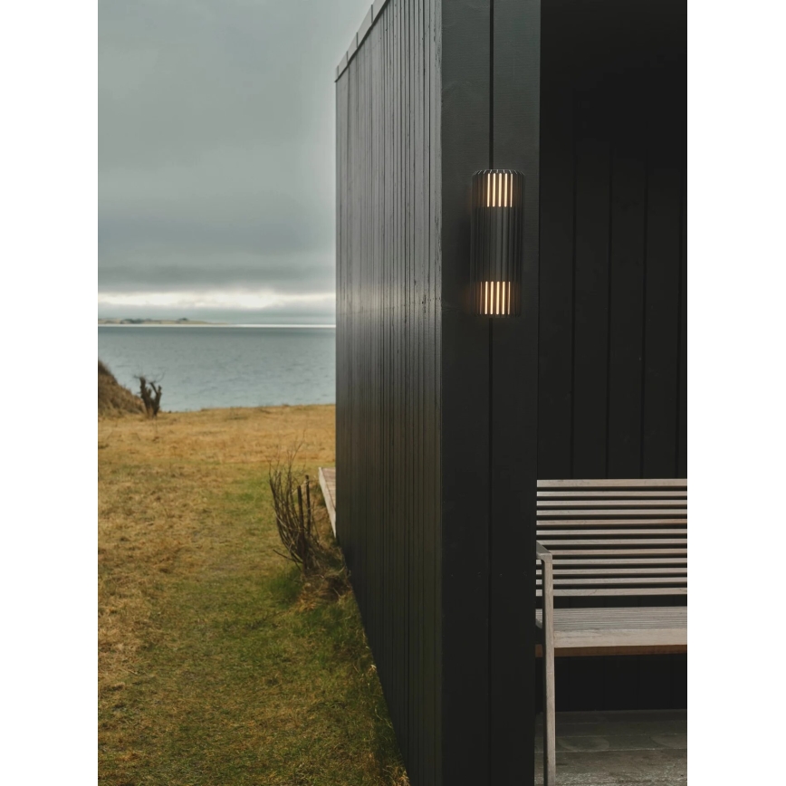 Nordlux - Outdoor wall light ALUDRA 2xE27/15W/230V IP54 black