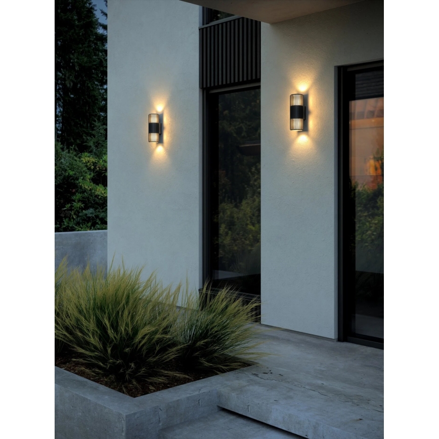 Nordlux - Outdoor wall light ALUDRA 2xE27/15W/230V IP54 black