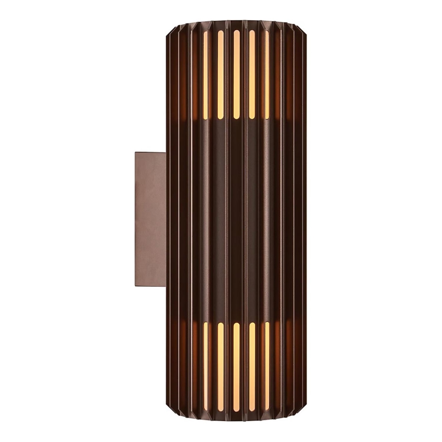 Nordlux - Outdoor wall light ALUDRA 2xE27/15W/230V IP54 brown
