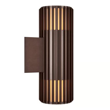 Nordlux - Outdoor wall light ALUDRA 2xE27/15W/230V IP54 brown