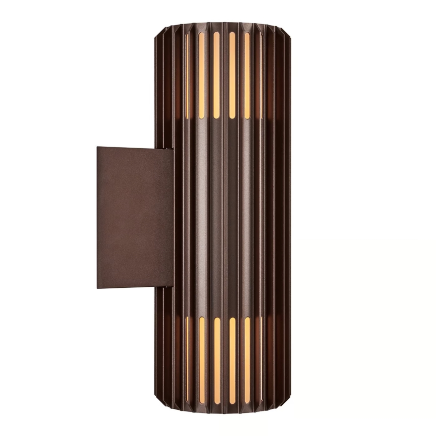 Nordlux - Outdoor wall light ALUDRA 2xE27/15W/230V IP54 brown