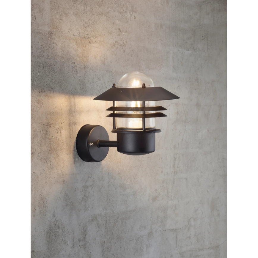 Nordlux - Outdoor wall light BLOKHUS 1xE27/60W/230V IP54 black