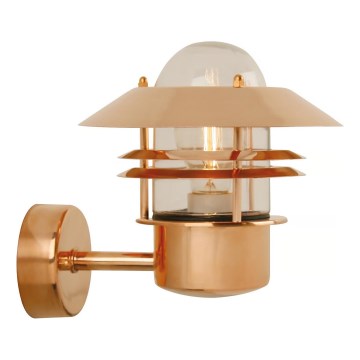 Nordlux - Outdoor wall light BLOKHUS 1xE27/60W/230V IP54 copper