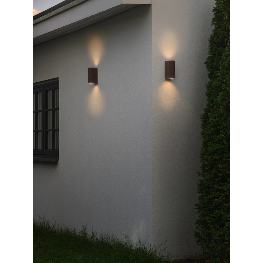 Nordlux - Outdoor wall light DION 2xGU10/25W/230V IP44 rezavá