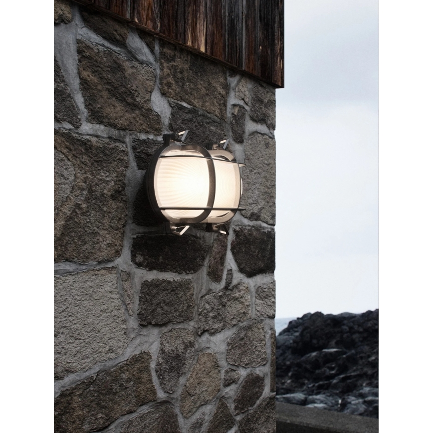 Nordlux - Outdoor wall light HELFORD 1xE27/12,5W/230V IP64 grey