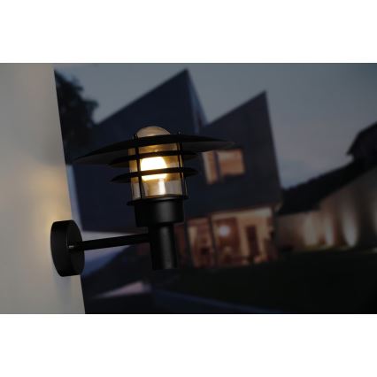 Nordlux - Outdoor wall light LONSTRUP 1xE27/60W/230V IP44 black