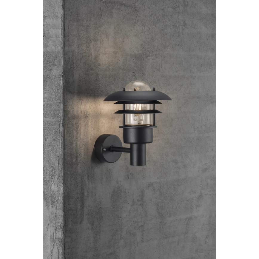 Nordlux - Outdoor wall light LONSTRUP 1xE27/60W/230V IP44 black