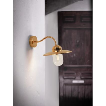Nordlux - Outdoor wall light LUXEMBOURG 1xE27/60W/230V IP54 copper