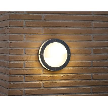 Nordlux - Outdoor wall light MALTA 1xE27/60W/230V silver