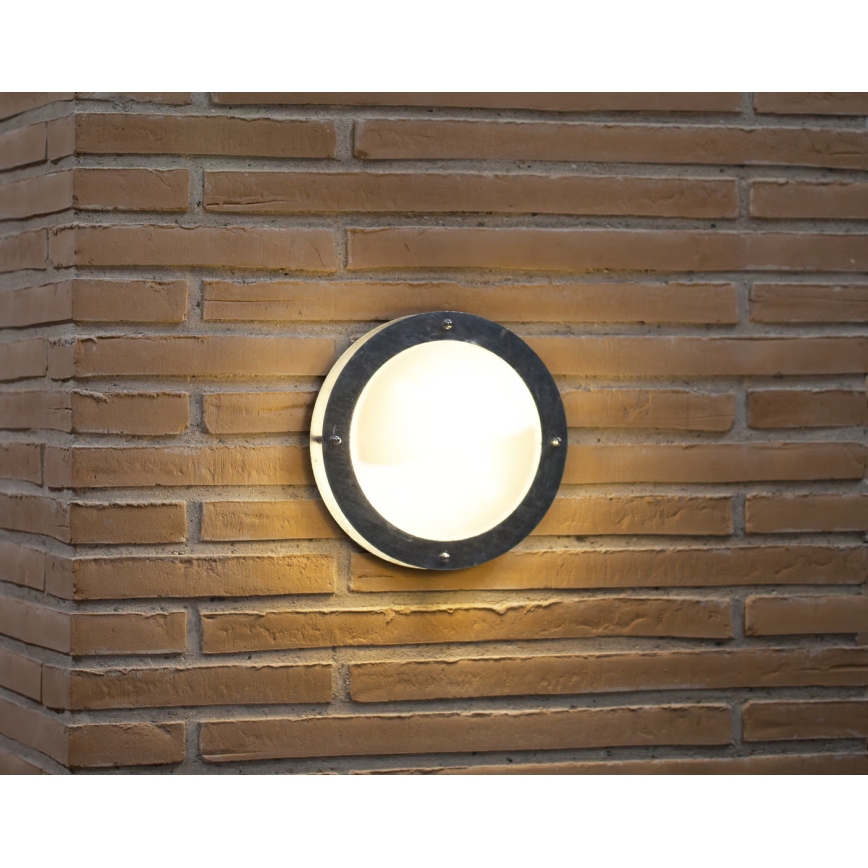 Nordlux - Outdoor wall light MALTA 1xE27/60W/230V silver