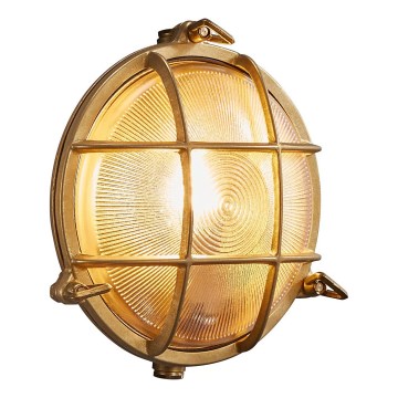 Nordlux - Outdoor wall light POLPERRO 1xE27/12.5W/230V IP64 brass
