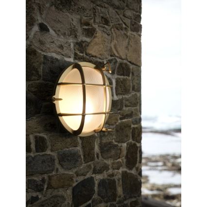 Nordlux - Outdoor wall light POLPERRO 1xE27/12.5W/230V IP64 brass
