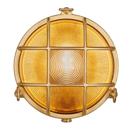 Nordlux - Outdoor wall light POLPERRO 1xE27/12.5W/230V IP64 brass