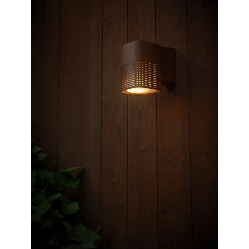 Nordlux - Outdoor wall light SIDARA 1xE27/15W/230V IP54 brown