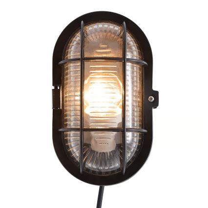 Nordlux - Outdoor wall light SKOTLAMPE 1xE27/60W/230V IP44 black