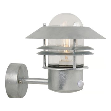 Nordlux - Outdoor wall light with a sensor BLOKHUS 1xE27/60W/230V IP54