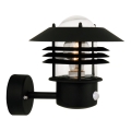 Nordlux - Outdoor wall light with sensor VEJERS 1xE27/60W/230V IP54 black