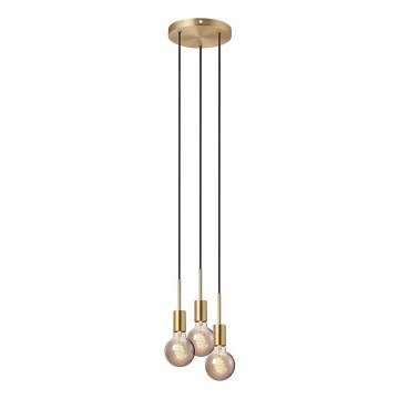 Nordlux - PACO cable pendant 3xE27/25W/230V brass