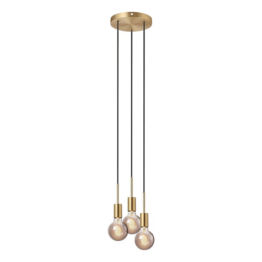 Nordlux - PACO cable pendant 3xE27/25W/230V brass
